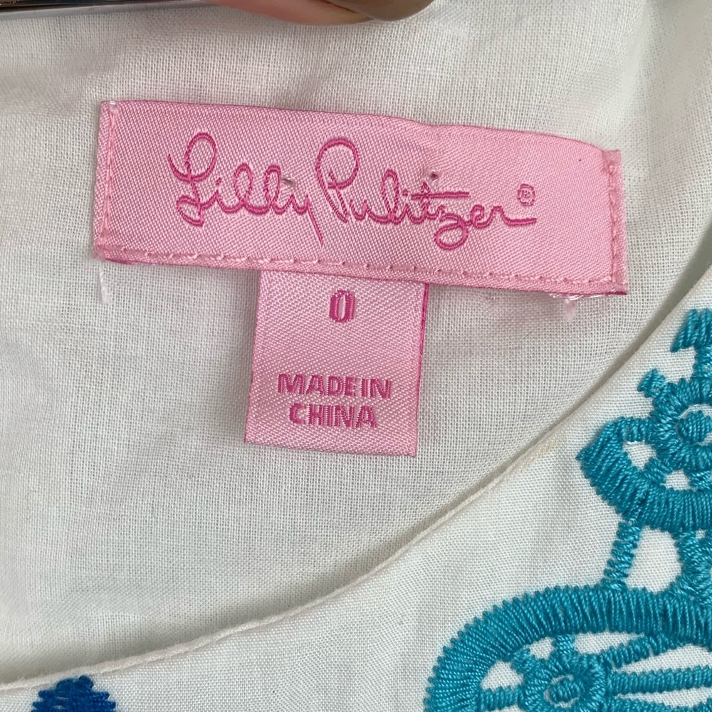 NWT Lilly Pulitzer Embroidered Stephanie shift dress size 0 - Picture 9 of 14